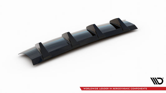Diffusor Heck Ansatz für Audi S3 8V FL Hatchback schwarz Hochglanz