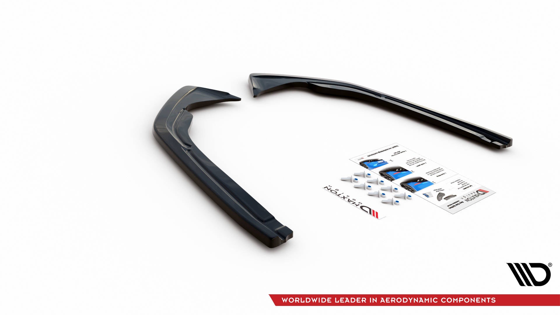 Heck Ansatz Flaps Diffusor für Volkswagen Arteon R-Line Facelift schwarz matt