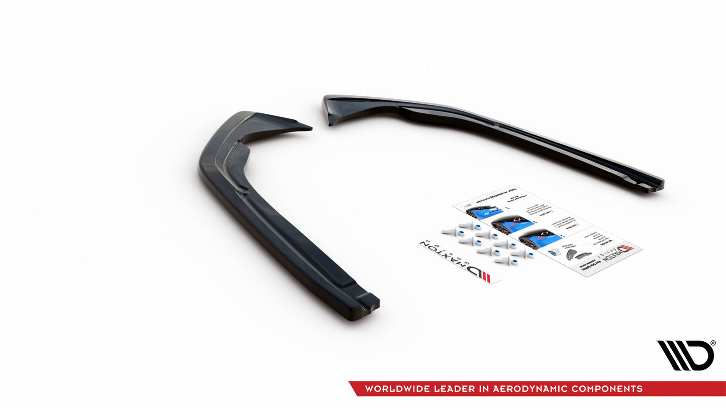 Heck Ansatz Flaps Diffusor für Volkswagen Arteon R-Line Facelift Carbon Look