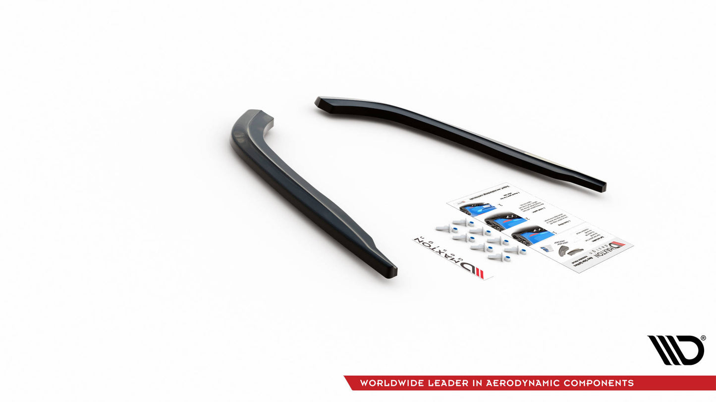 Heck Ansatz Flaps Diffusor für BMW 5er G30 Carbon Look