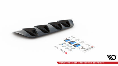 Diffusor Heck Ansatz für Mercedes-Benz GLC Coupe AMG-Line C253 Facelift schwarz matt