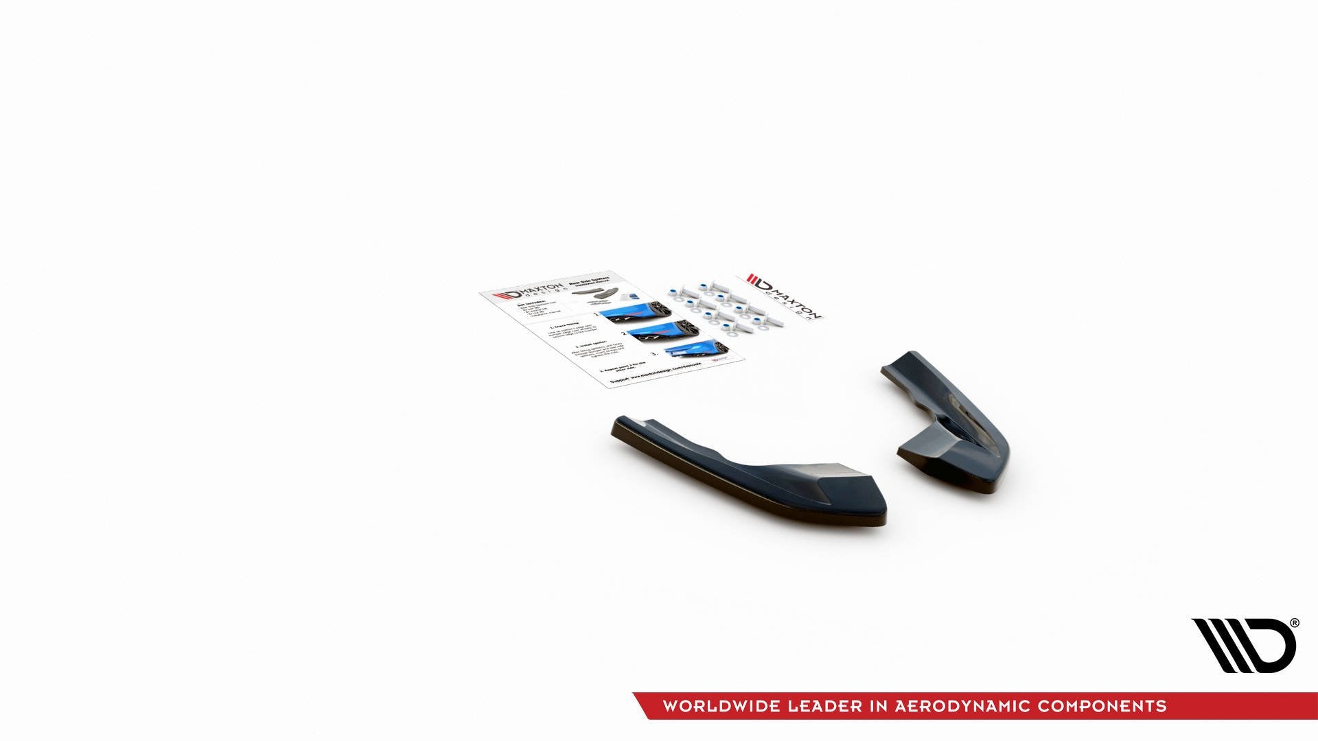 Heck Ansatz Flaps Diffusor V.1 für Volkswagen Golf R Mk8 Carbon Look