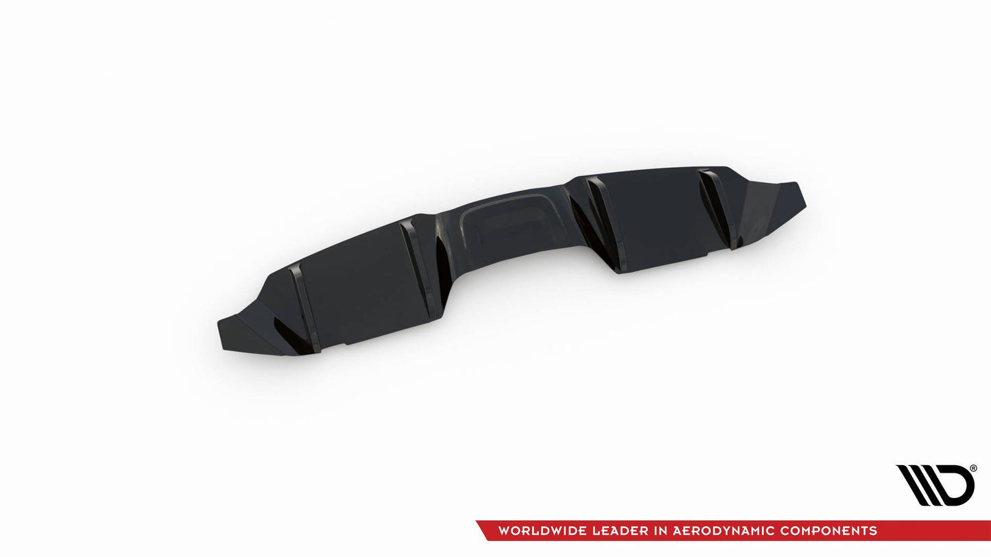 Diffusor Heck Ansatz für Ford Mustang Mk. 6 Facelift schwarz matt