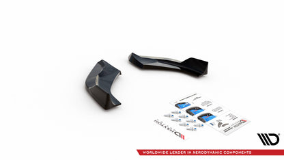Heck Ansatz Flaps Diffusor V.3 für Hyundai I30 N Hatchback Mk3 Facelift schwarz Hochglanz