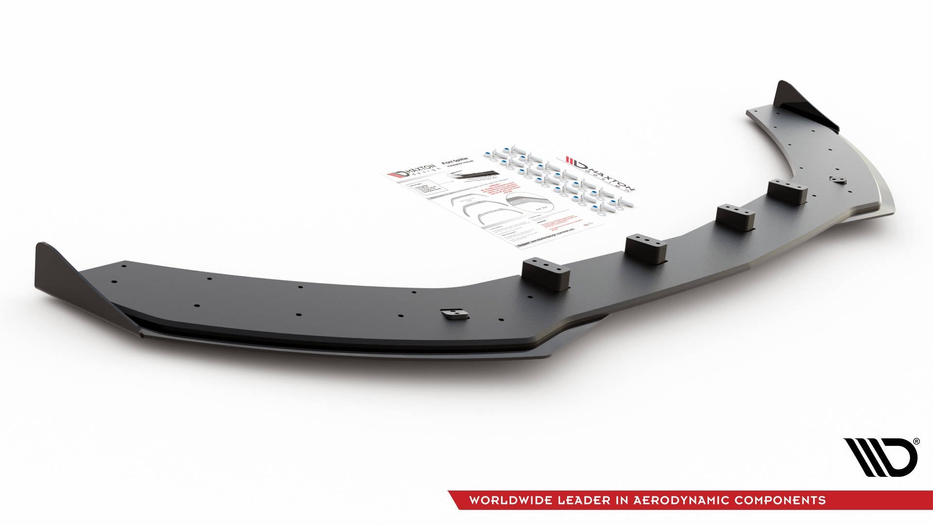 Robuste Racing Front Ansatz für passend +Flaps für Mercedes - AMG C43 Coupe C205 schwarz Hochglanz