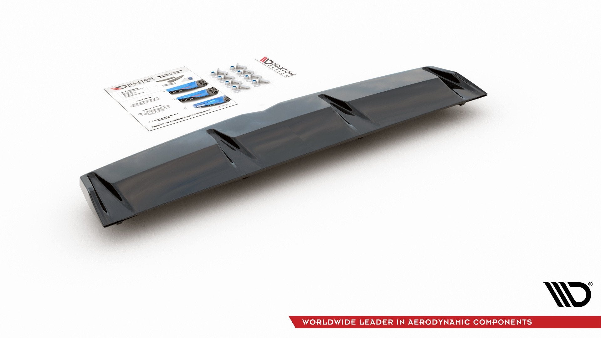 Mittlerer Diffusor Heck Ansatz DTM Look für Hyundai I30 N Mk3 Fastback  schwarz Hochglanz