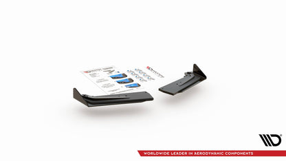 Robuste Racing Heck Ansatz Flaps Diffusor +Flaps für Toyota GR Yaris Mk4 schwarz Hochglanz