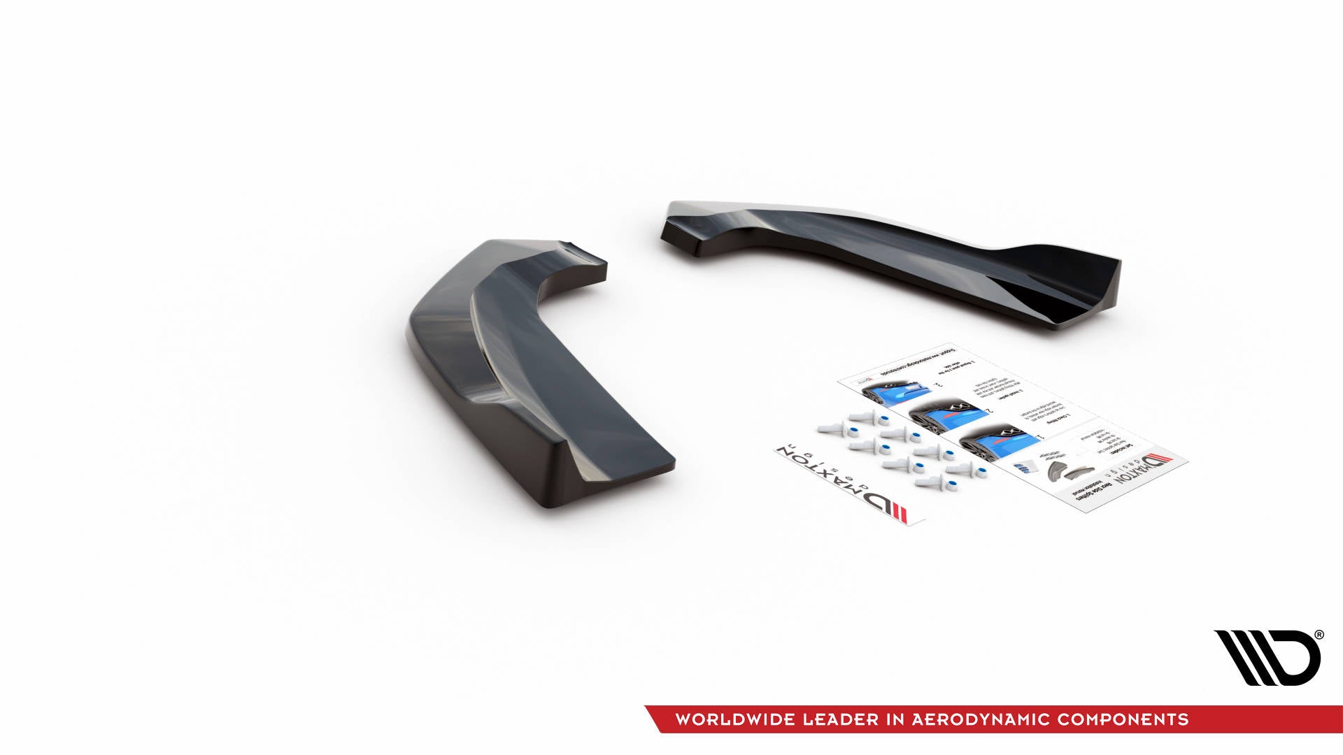 Heck Ansatz Flaps Diffusor für Ford Escape ST-Line Mk3 schwarz matt