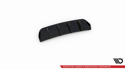 Diffusor Heck Ansatz für Volkswagen Tiguan R Mk2 Facelift schwarz Hochglanz