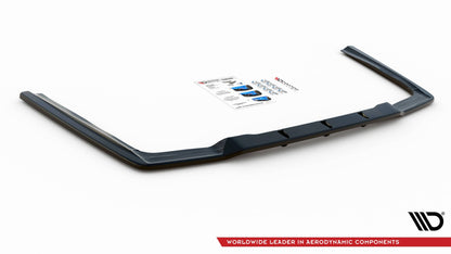 Mittlerer Diffusor Heck Ansatz DTM Look für Mercedes-Benz E63 AMG Limousine W212 Facelift schwarz matt