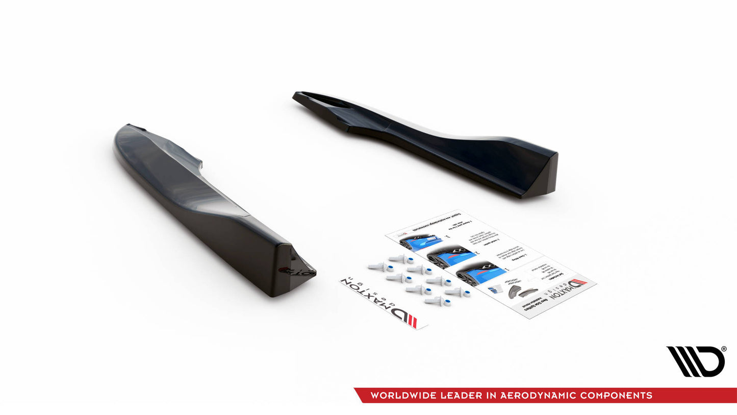 Heck Ansatz Flaps Diffusor für Dodge Challenger RT Mk3 Facelift Carbon Look