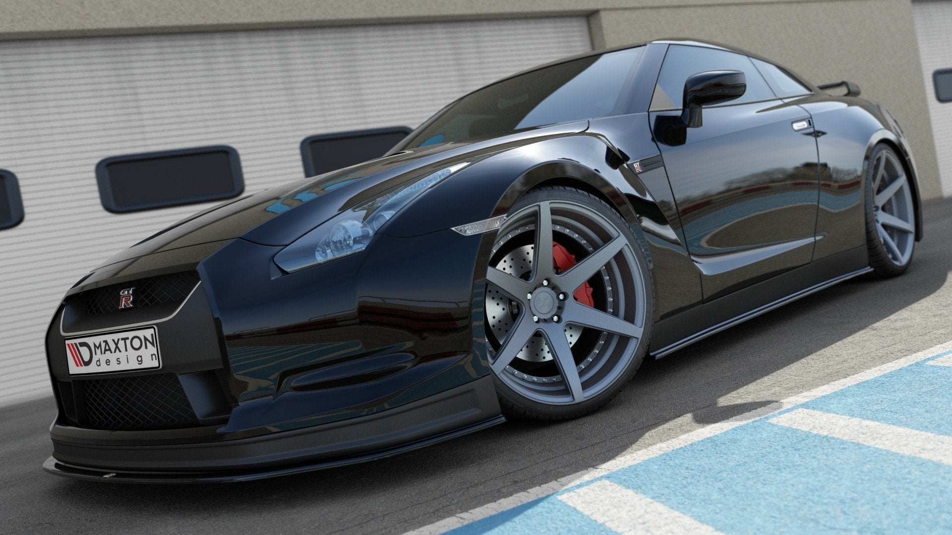 Seitenschweller Ansatz für NISSAN GT-R vor Facelift COUPE (R35-SERIES) schwarz matt