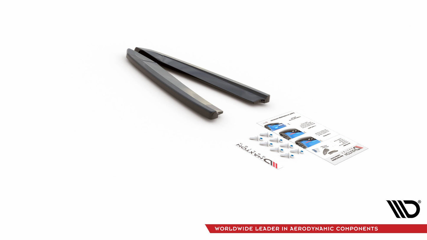 Heck Ansatz Flaps Diffusor V.1 für Skoda Octavia RS Mk4 schwarz Hochglanz