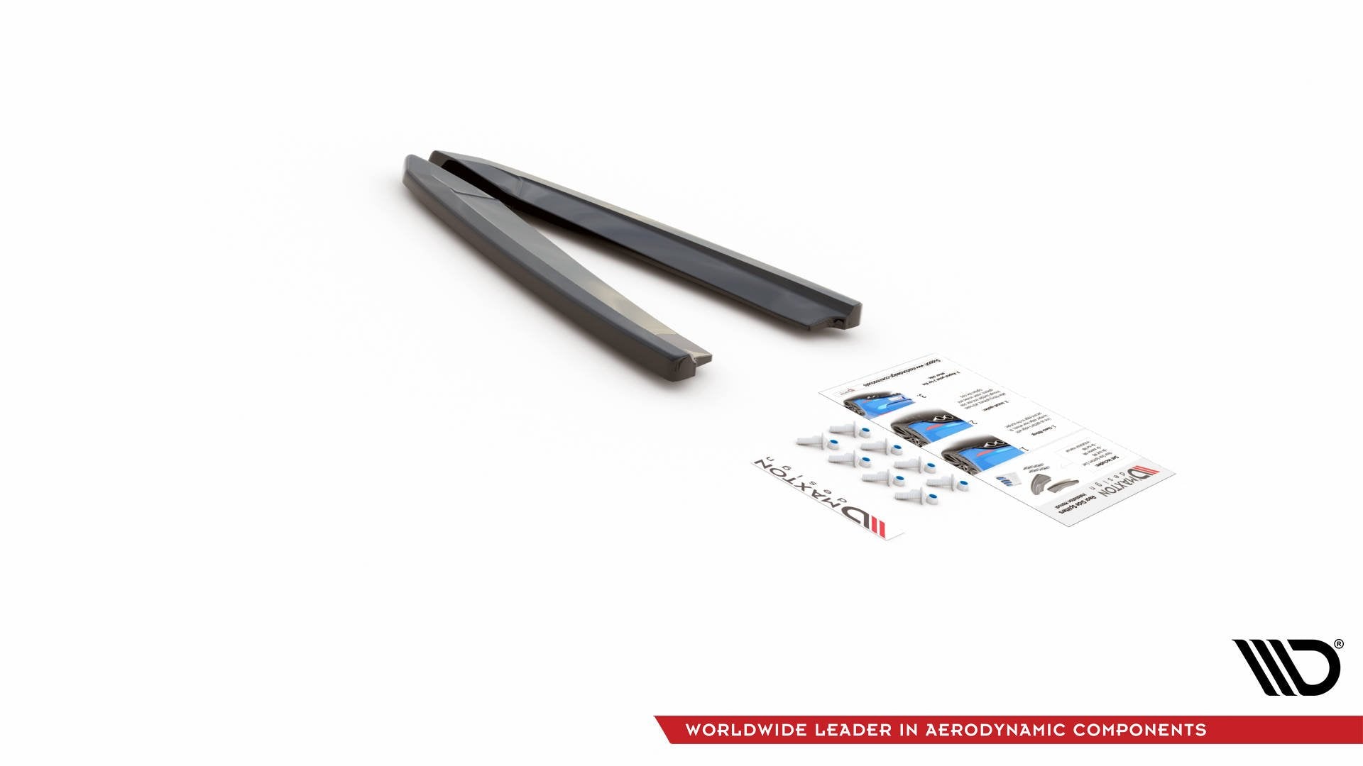 Heck Ansatz Flaps Diffusor V.1 für Skoda Octavia RS Mk4 schwarz Hochglanz