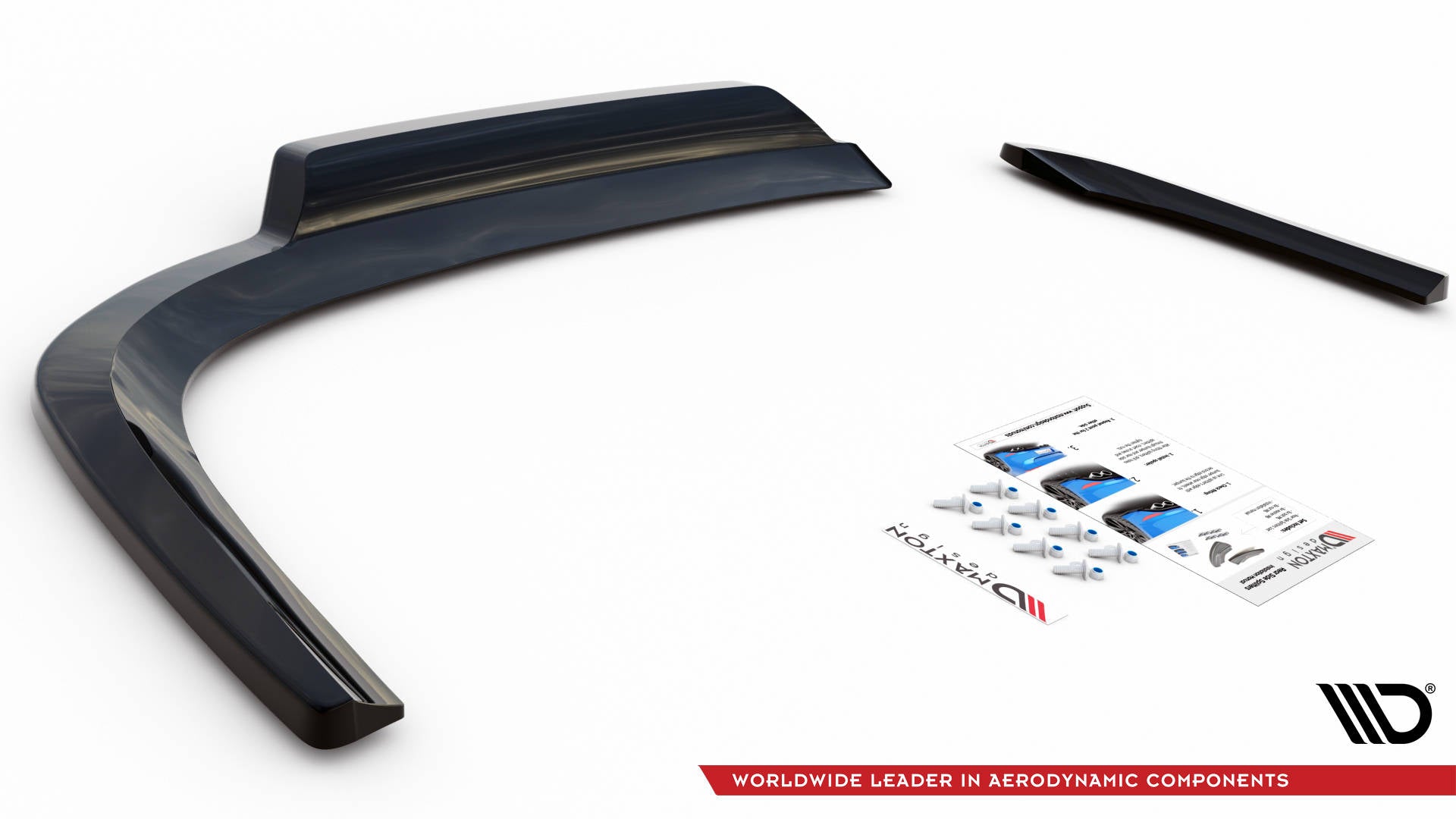 Mittlerer Diffusor Heck Ansatz DTM Look für Volkswagen Passat CC schwarz matt