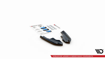 Heck Ansatz Flaps Diffusor V.4 für Volkswagen Golf R Mk8 Carbon Look