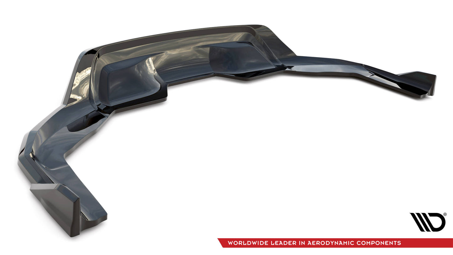 Mittlerer Diffusor Heck Ansatz DTM Look für BMW X6 M-Paket F16 schwarz matt