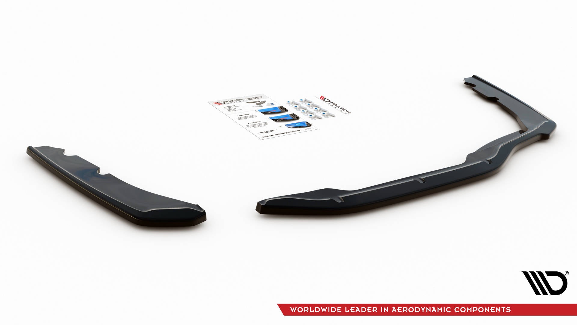 Heck Ansatz Flaps Diffusor für BMW 2 Gran Coupe M-Paket F44 schwarz matt