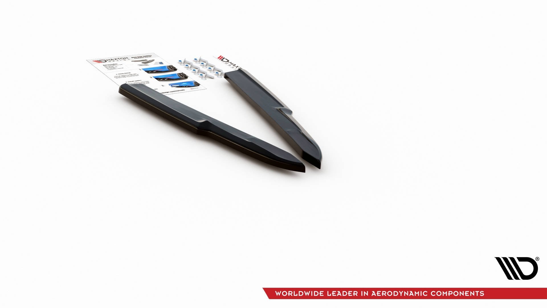 Heck Ansatz Flaps Diffusor für Audi A6 C8 S-Line schwarz matt