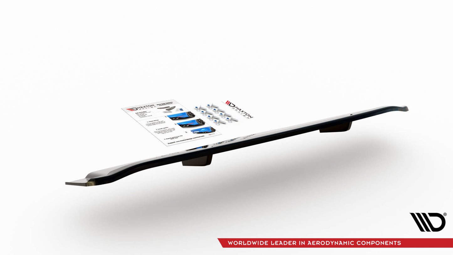 Mittlerer Diffusor Heck Ansatz DTM Look für Audi SQ8 Mk1 schwarz Hochglanz