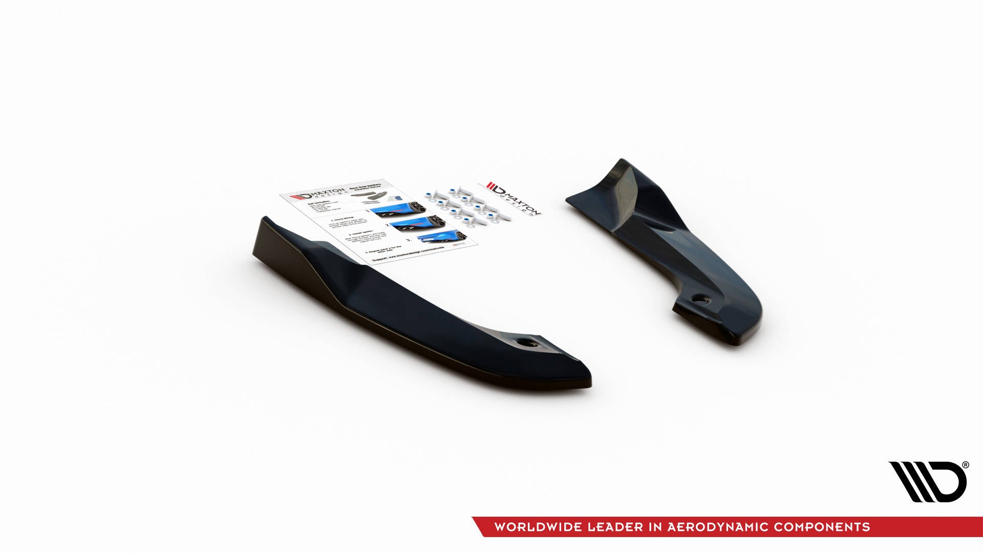 Heck Ansatz Flaps Diffusor für Dodge Challenger SRT Hellcat Mk3 schwarz Hochglanz