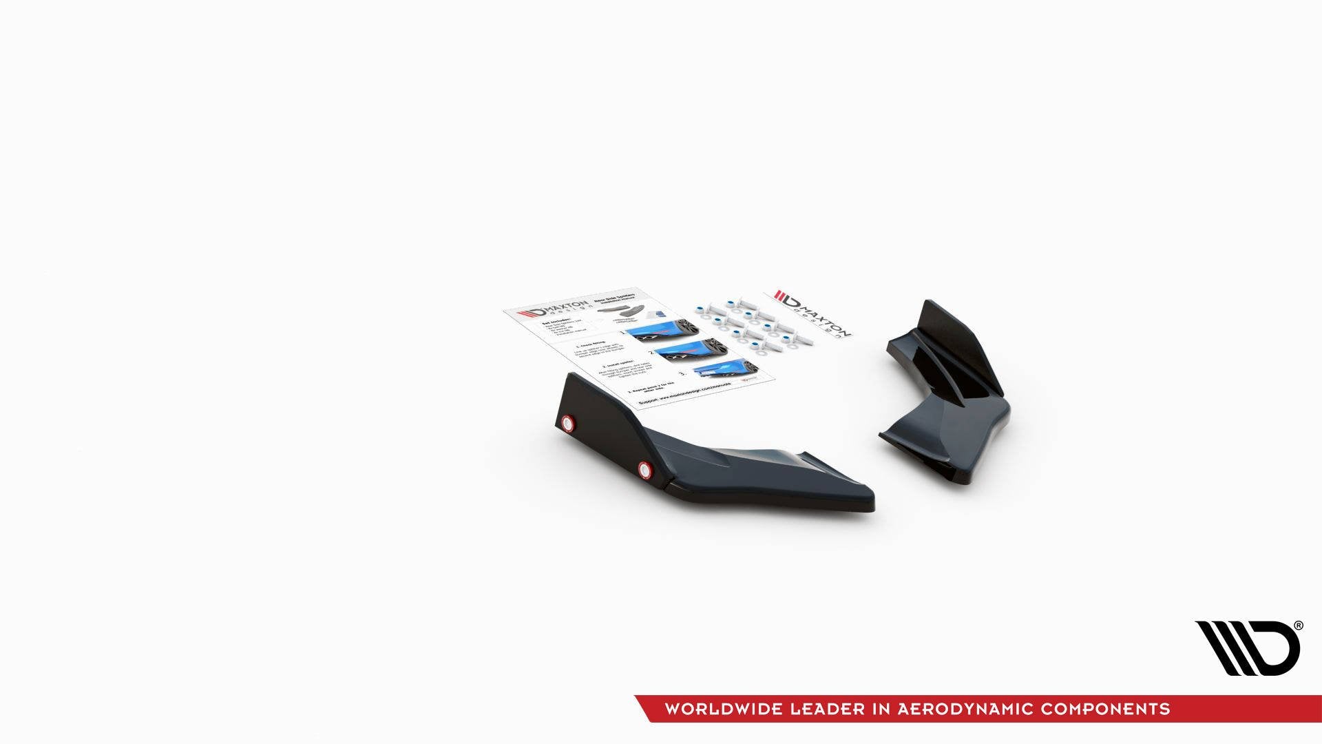 Heck Ansatz Flaps Diffusor V.2 für Volkswagen Golf 8 GTI Clubsport schwarz Hochglanz