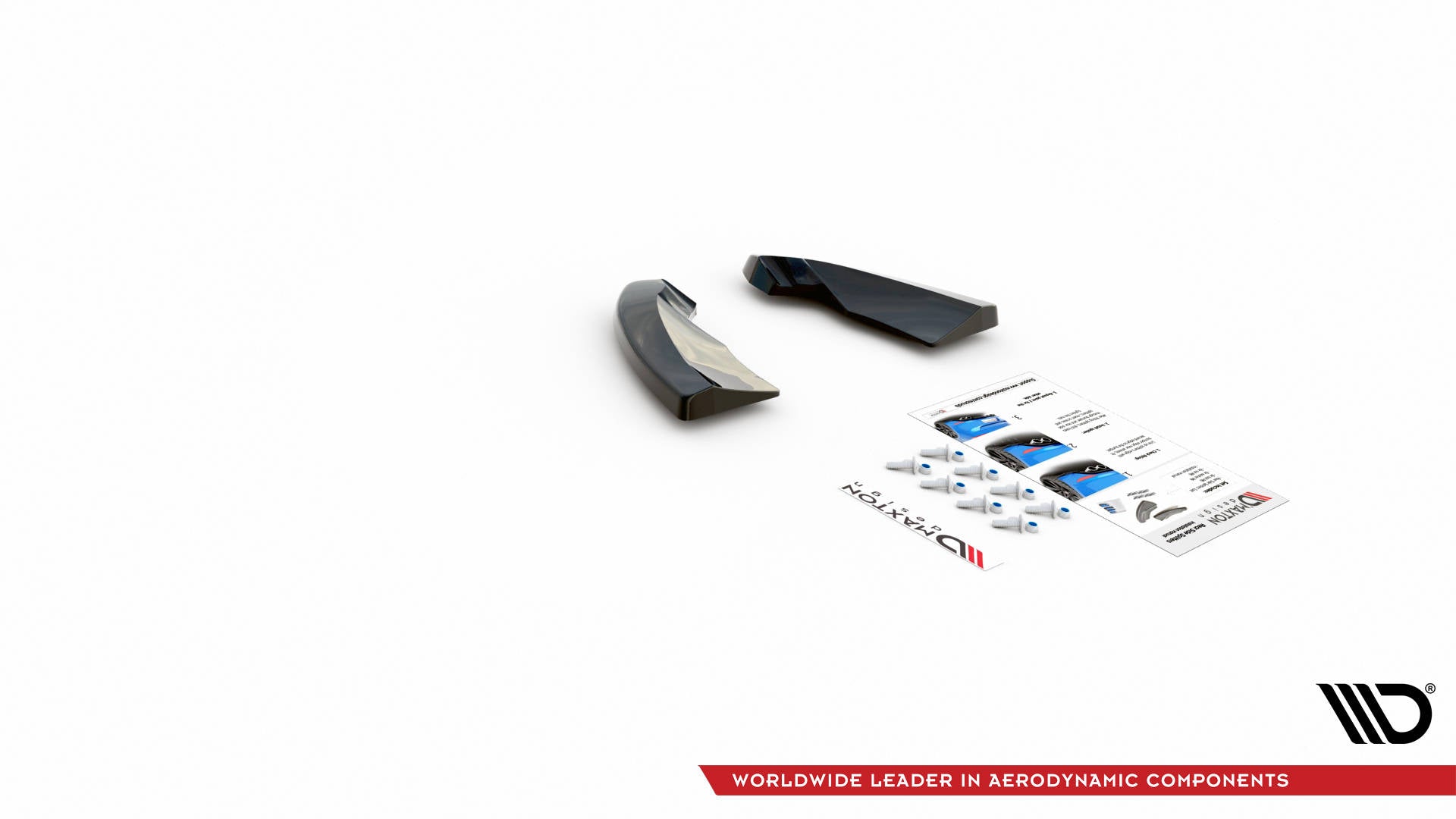 Heck Ansatz Flaps Diffusor für Opel Astra GTC OPC-Line J schwarz Hochglanz