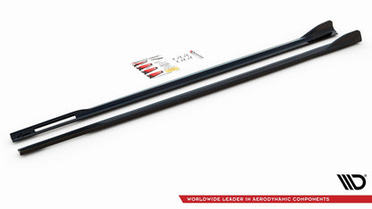 Seitenschweller Ansatz für V.2 für BMW 4er M-Paket G22 schwarz matt