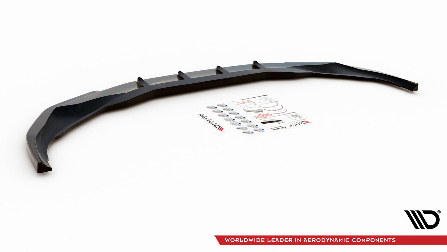 Front Ansatz V.1 für BMW 7 G11 M-Paket Facelift schwarz Hochglanz