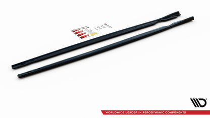 Seitenschweller Ansatz für V.2 für Volkswagen Golf R Mk8 schwarz Hochglanz