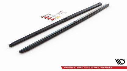 Seitenschweller Ansatz für V.2 für Audi S3 / A3 S-Line Limousine 8V Facelift Carbon Look