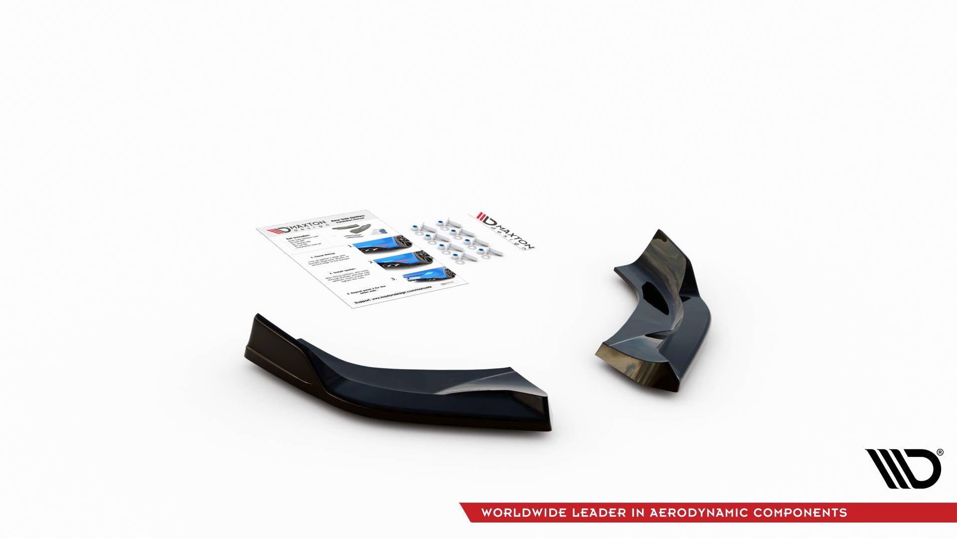 Heck Ansatz Flaps Diffusor V.3 für Hyundai I30 N Hatchback Mk3 Facelift schwarz matt