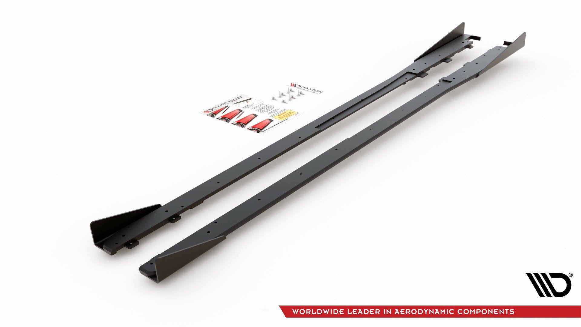 Robuste Racing Seitenschweller Ansatz für für + Flaps Toyota GR Yaris Mk4  schwarz Hochglanz