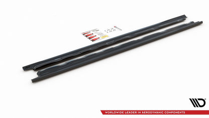 Seitenschweller Ansatz für V.1 für VW Golf 8 schwarz Hochglanz