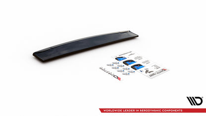 Mittlerer Diffusor Heck Ansatz für Audi S7 C8 schwarz matt