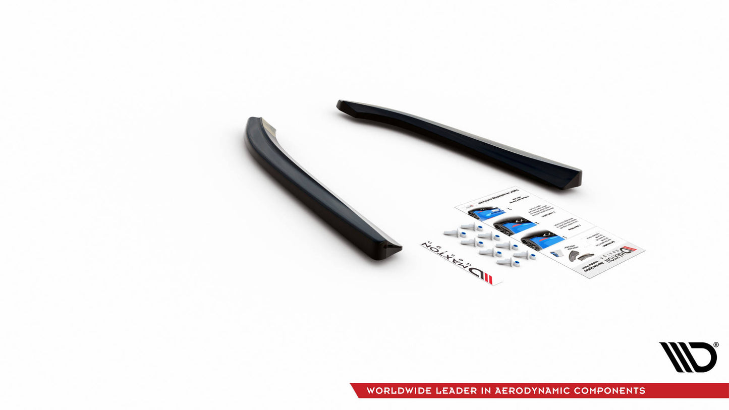 Heck Ansatz Flaps Diffusor für Audi S8 D3 schwarz matt