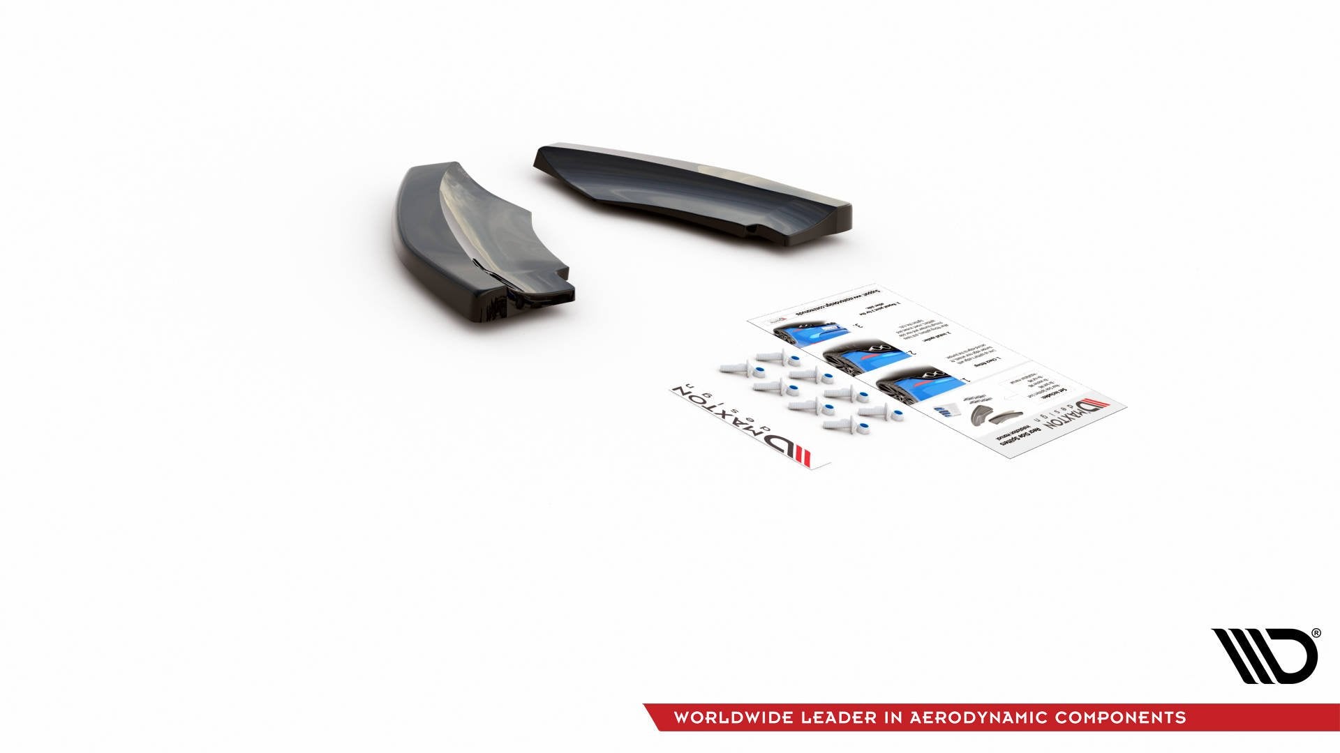Heck Ansatz Flaps Diffusor für Mini Countryman Mk2 F60 JCW Carbon Look