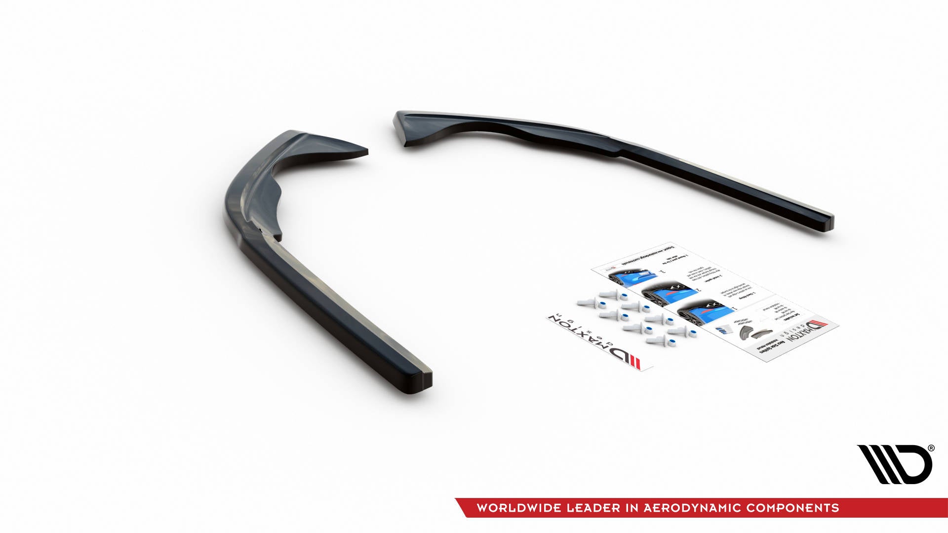 Heck Ansatz Flaps Diffusor für Volkswagen Passat B8 Facelift schwarz Hochglanz