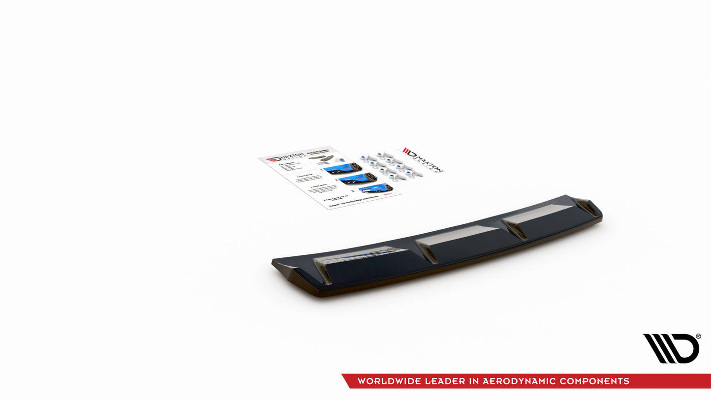 Mittlerer Diffusor Heck Ansatz für Audi S3 Limousine 8Y Carbon Look