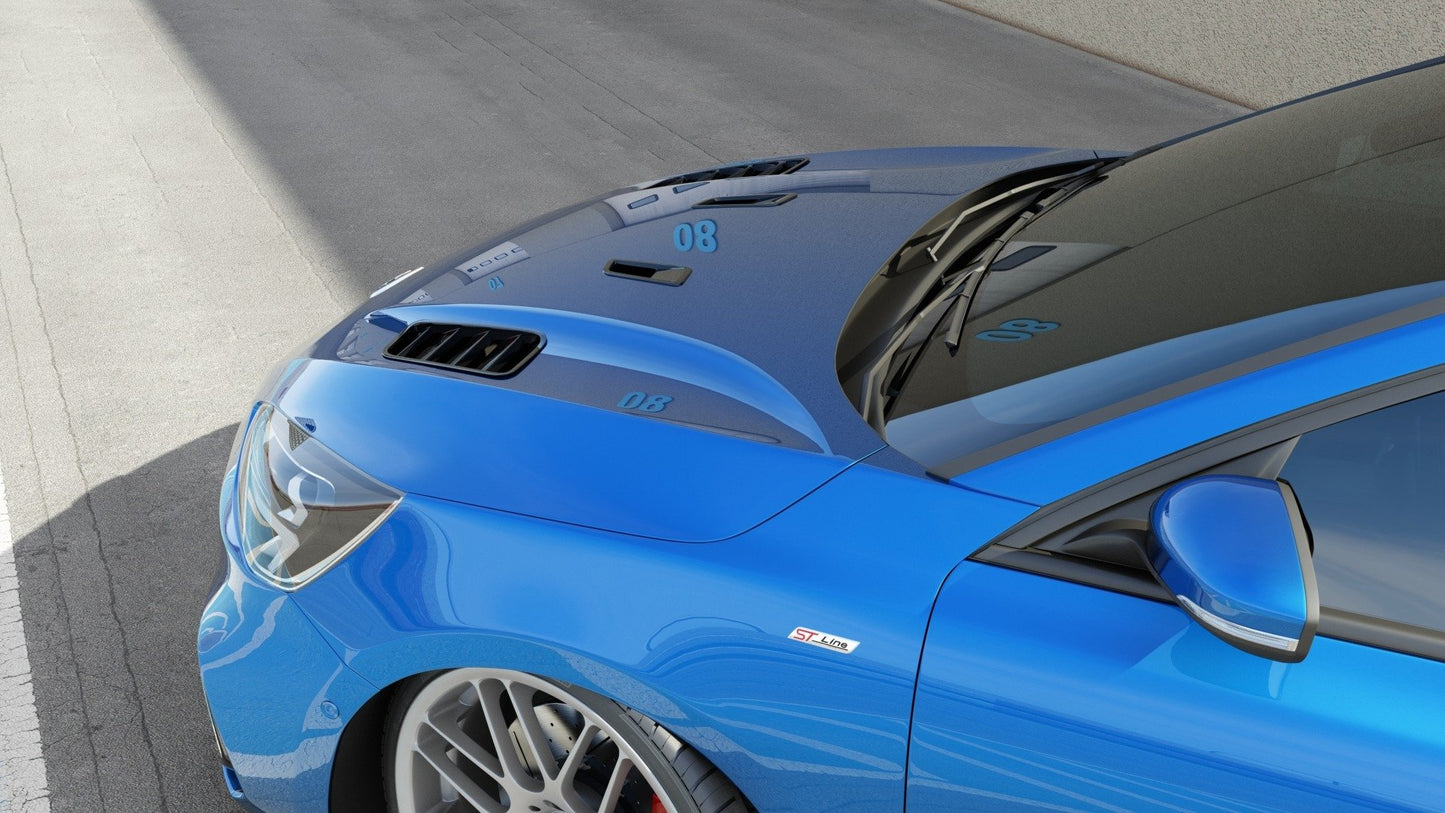 Motorhauben Luftschlitze Ford Focus ST-Line / ST Mk4 Carbon Look