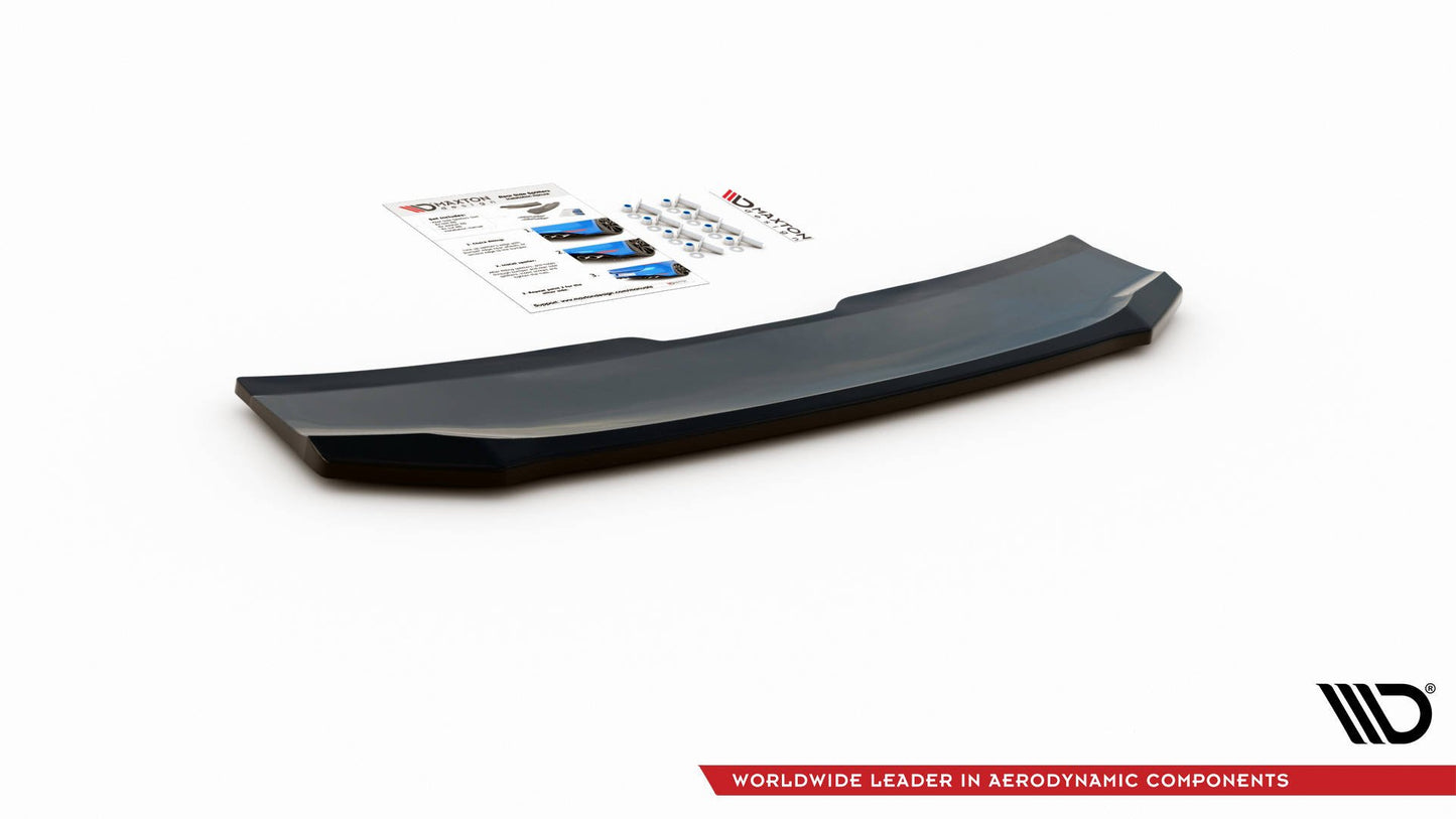 Mittlerer Diffusor Heck Ansatz für Audi RS5 F5 Facelift schwarz matt