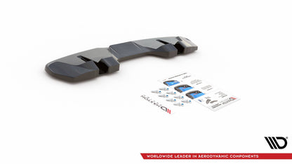Mittlerer Diffusor Heck Ansatz für Ford Mustang GT Mk6 Facelift schwarz Hochglanz