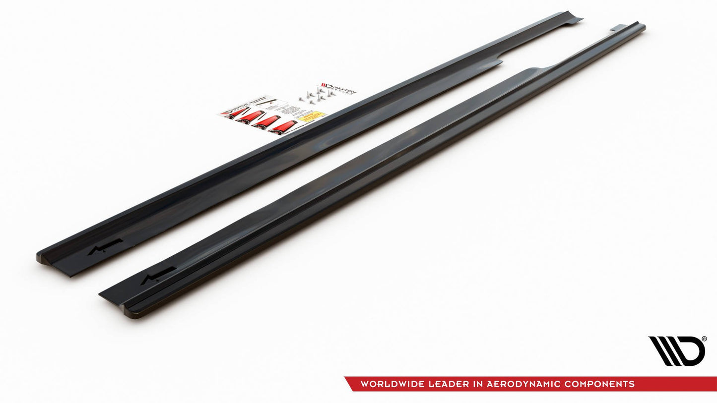 Seitenschweller Ansatz für Audi A8 Lang D4 Carbon Look