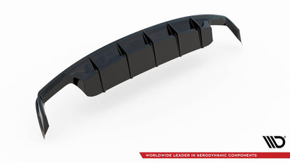 Diffusor Heck Ansatz für Audi S8 D4 Facelift schwarz matt