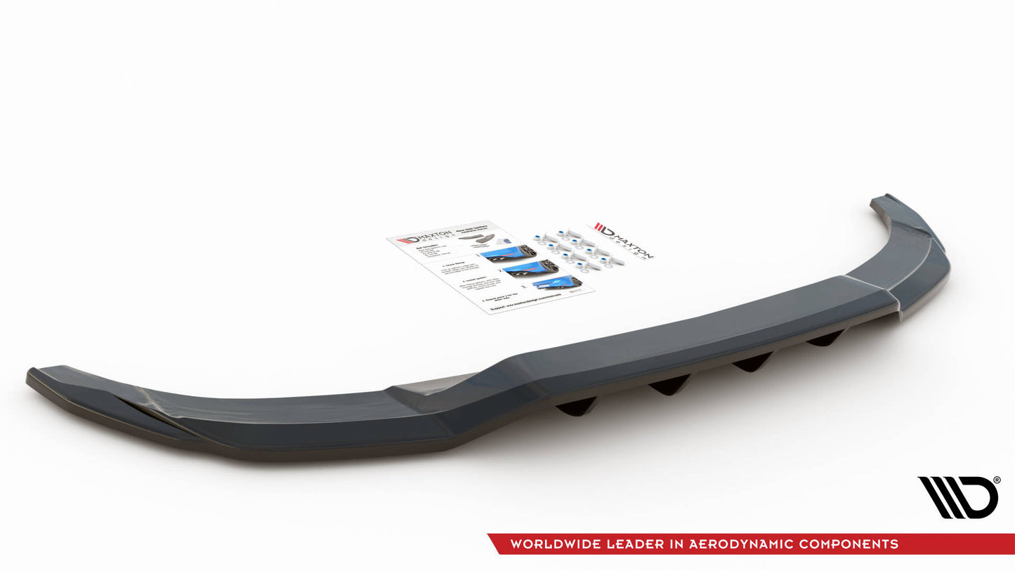 Mittlerer Diffusor Heck Ansatz DTM Look für Audi A3 S-Line Sportback 8Y schwarz matt