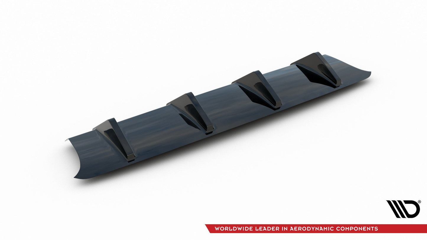 Diffusor Heck Ansatz für Audi S3 8V FL Hatchback schwarz Hochglanz