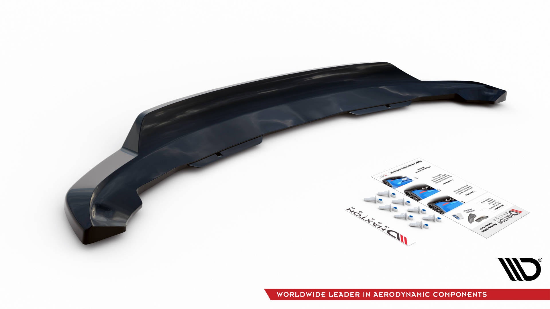 Mittlerer Diffusor Heck Ansatz DTM Look für BMW i3 Mk1 Facelift schwarz matt