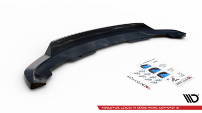 Mittlerer Diffusor Heck Ansatz DTM Look für BMW i3 Mk1 Facelift schwarz matt