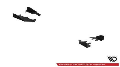 Side Front Stoßstangen Racing Flaps passend für Ford Fiesta Mk8 ST / ST-Line schwarz Hochglanz