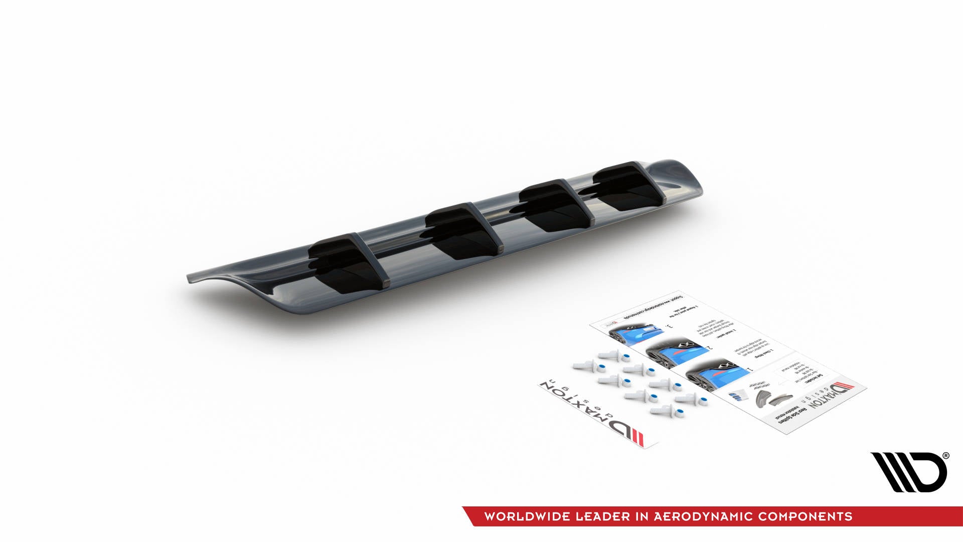 Diffusor Heck Ansatz für Maserati Ghibli Mk3 Carbon Look